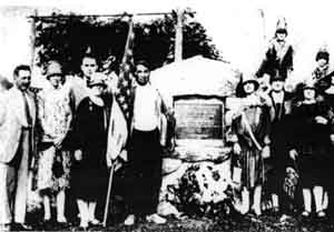 dedication of Chief Walker's monument; H.R. Anstis on far left