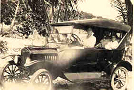 Grandmother in car at Hobe Sound